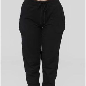 fashion nova Terry joggers black size small